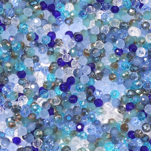 Songxi blaue Glasperlen für Schmuckherstellung, Kristallperlen für Armbänder, Schmuckherstellung, Abstandshalter für Schlüsselanhänger, Halsketten, Ohrringe, DIY, Kunst und Handwerk, 500 Stück Songxi blaue Glasperlen für Schmuckherstellung, Kristallperlen für Armbänder, Schmuckherstellung, Abstandshalter für Schlüsselanhänger, Halsketten, Ohrringe, DIY, Kunst und Handwerk, 500 Stück von Song Xi