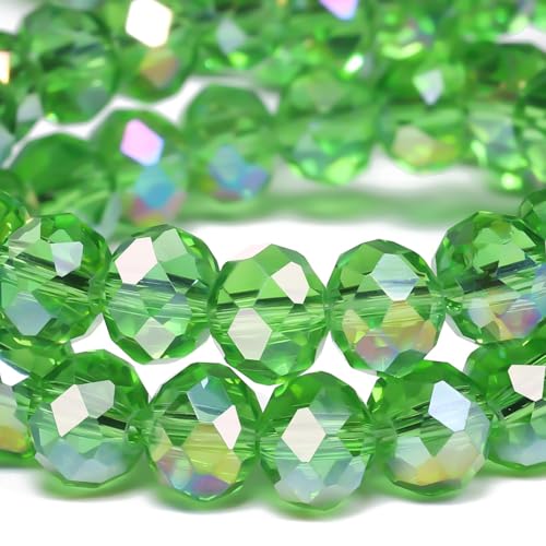 Songxi facettierte Rondelle-Glasperlen zur Schmuckherstellung, 3 mm, Kristallglasperlen, DIY, Kunst und Handwerk, für Armband, Halskette, Geburtstagsgeschenk für Frauen, 500 Stück, Grün AB Songxi facettierte Rondelle-Glasperlen zur Schmuckherstellung, 3 mm, Kristallglasperlen, DIY, Kunst und Handwerk, für Armband, Halskette, Geburtstagsgeschenk für Frauen, 500 Stück, Grün AB von Song Xi