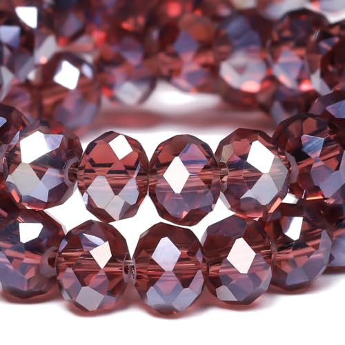 Songxi facettierte Rondelle-Glasperlen zur Schmuckherstellung, 8 mm, Kristallglasperlen, DIY, Kunst und Handwerk, für Armband, Halskette, Geburtstagsgeschenk für Frauen, Violett, AB-Farbe, 120 Stück Songxi facettierte Rondelle-Glasperlen zur Schmuckherstellung, 8 mm, Kristallglasperlen, DIY, Kunst und Handwerk, für Armband, Halskette, Geburtstagsgeschenk für Frauen, Violett, AB-Farbe, 120 Stück von Song Xi