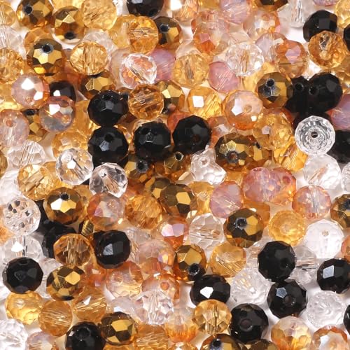 Songxi goldene Glasperlen für Schmuckherstellung, Kristallperlen für Armbänder, Schmuckherstellung, Abstandshalter für Schlüsselanhänger, Halsketten, Ohrringe, DIY, Kunst und Handwerk, 200 Stück Songxi goldene Glasperlen für Schmuckherstellung, Kristallperlen für Armbänder, Schmuckherstellung, Abstandshalter für Schlüsselanhänger, Halsketten, Ohrringe, DIY, Kunst und Handwerk, 200 Stück von Song Xi