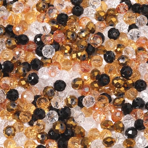 Songxi goldene Glasperlen für Schmuckherstellung, Kristallperlen für Armbänder, Schmuckherstellung, Abstandshalter für Schlüsselanhänger, Halsketten, Ohrringe, DIY, Kunst und Handwerk, 300 Stück Songxi goldene Glasperlen für Schmuckherstellung, Kristallperlen für Armbänder, Schmuckherstellung, Abstandshalter für Schlüsselanhänger, Halsketten, Ohrringe, DIY, Kunst und Handwerk, 300 Stück von Song Xi