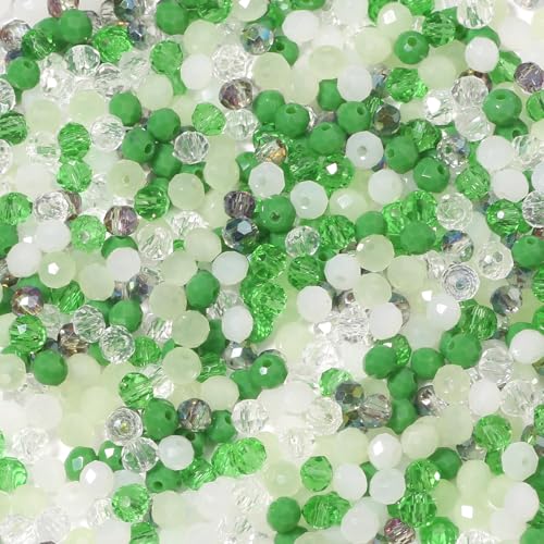 Songxi grüne Glasperlen für Schmuckherstellung, Kristallperlen für Armbänder, Schmuckherstellung, Abstandshalter für Schlüsselanhänger, Halsketten, Ohrringe, DIY, Kunst und Handwerk, 500 Stück Songxi grüne Glasperlen für Schmuckherstellung, Kristallperlen für Armbänder, Schmuckherstellung, Abstandshalter für Schlüsselanhänger, Halsketten, Ohrringe, DIY, Kunst und Handwerk, 500 Stück von Song Xi