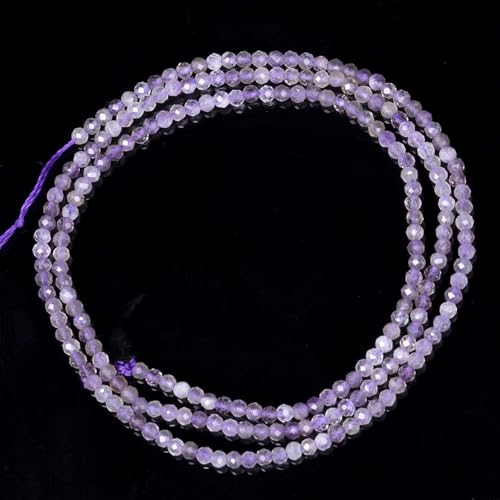 Songxi natürliche Amethyst-Steinperlen, 3 mm, klein, facettiert, rund, lose Edelsteine für Schmuckherstellung, DIY Kunst und Handwerk, Armband-Halskette, 120 Stück Songxi natürliche Amethyst-Steinperlen, 3 mm, klein, facettiert, rund, lose Edelsteine für Schmuckherstellung, DIY Kunst und Handwerk, Armband-Halskette, 120 Stück von Song Xi