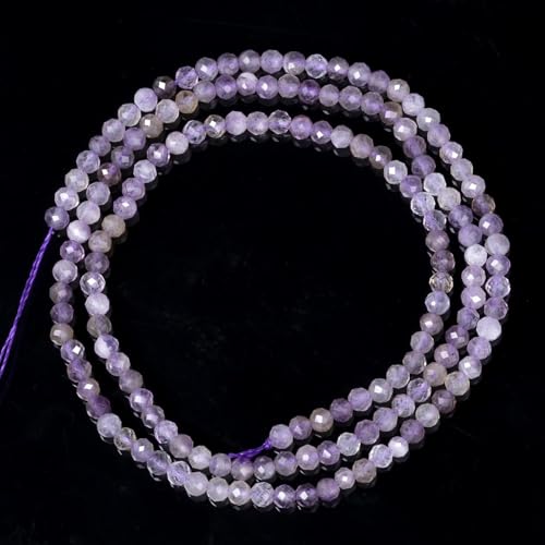 Songxi natürliche Amethyst-Steinperlen, klein, facettiert, rund, lose Edelsteine für Schmuckherstellung, DIY Kunst und Handwerk, Armband, Halskette, 4 mm, 120 Stück Songxi natürliche Amethyst-Steinperlen, klein, facettiert, rund, lose Edelsteine für Schmuckherstellung, DIY Kunst und Handwerk, Armband, Halskette, 4 mm, 120 Stück von Song Xi