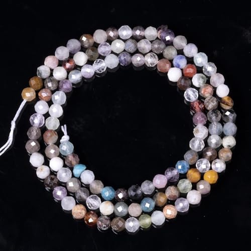 Songxi natürliche gemischte Steinperlen, 2 mm, klein, facettiert, rund, lose Edelsteine für Schmuckherstellung, DIY Kunst und Handwerk, Armband-Halskette, 180 Stück Songxi natürliche gemischte Steinperlen, 2 mm, klein, facettiert, rund, lose Edelsteine für Schmuckherstellung, DIY Kunst und Handwerk, Armband-Halskette, 180 Stück von Song Xi