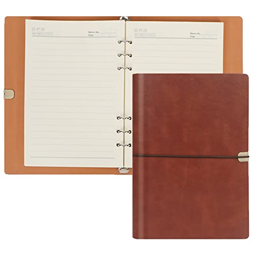 Songaa Leder A5 Ringbuch Notizbuch, 6 Ring A5 Planer Ordner mit A5 Nachfüllpapieren, Reisebuch Tagebuch Persönlicher Planer mit Ringbuch, Nachfüllbares PU Leder Journal Schreiben Notizbuch Braun Songaa Leder A5 Ringbuch Notizbuch, 6 Ring A5 Planer Ordner mit A5 Nachfüllpapieren, Reisebuch Tagebuch Persönlicher Planer mit Ringbuch, Nachfüllbares PU Leder Journal Schreiben Notizbuch Braun von Songaa
