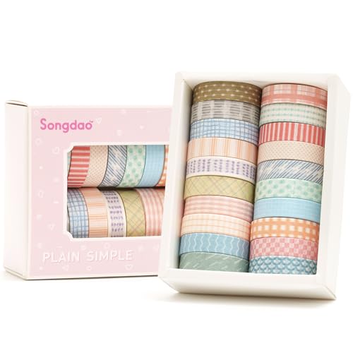 Songdao 20 Rollen Washi Tape Set Masking Tape Klebeband Bunt für Kinder, Scrapbooking zubehör, Bullet Journals, Bastel Planer, Handwerk und DIY (Style One) Songdao 20 Rollen Washi Tape Set Masking Tape Klebeband Bunt für Kinder, Scrapbooking zubehör, Bullet Journals, Bastel Planer, Handwerk und DIY (Style One) von Songdao
