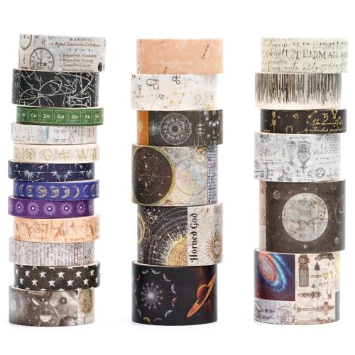 Songdao Retro Washi Tape Set, 24 Rollen Dekorative Antik Masking Tapes Vintage Klebeband Bunt für Kunst, DIY Handwerk, Tagebuch, Planer, Scrapbook, Verpackung Songdao Retro Washi Tape Set, 24 Rollen Dekorative Antik Masking Tapes Vintage Klebeband Bunt für Kunst, DIY Handwerk, Tagebuch, Planer, Scrapbook, Verpackung von Songdao
