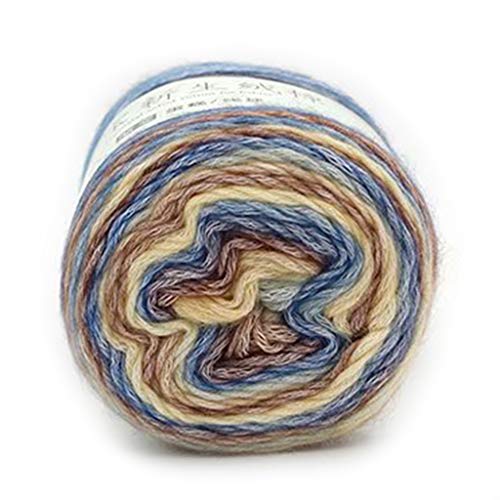 100 g Regenbogen-Wollgarn, weich, handgewebt, Kuchengarn, Mütze, Schal, Pullover, Färben, Häkeln, ausgefallene Mischung von Songelt