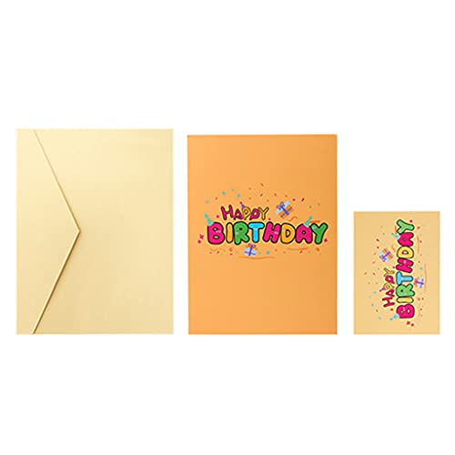 20 cm lange Grußkarte für Ihre Geburtstagsgrußwörter an einen Freund, feine Papierbastel-Party-Dekorationskarte mit Umschlägen von Songelt