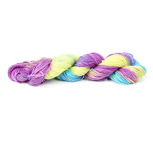 50 g handgewebtes Regenbogen-buntes Segment-gefärbtes Acryl-Polyester-Strickgarn, Häkelgarn, gewebtes Garn von Songelt