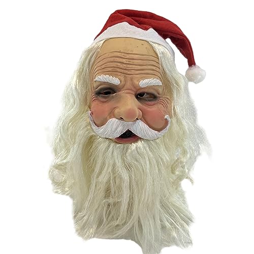 Damen Herren Kostüm Kopfbedeckung Cosplays Halloween Party Dress Up Weihnachten Weihnachtsmann Hut Vollgesicht Latex Weihnachtsmütze Vollgesicht Halloween Party Latex Damen Herren Kostüm Kopfbedeckung Cosplays Halloween Party Dress Up Weihnachten Weihnachtsmann Hut Vollgesicht Latex Weihnachtsmütze Vollgesicht Halloween Party Latex von Songelt