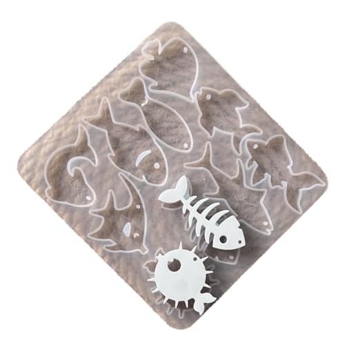 Epoxidharz-Formen, Meerestier-Ohrringe, Silikonformen, Harz-Anhänger, Schmuck, Schlüsselanhänger, Werkzeug, Meerestier-Anhänger, Silikon für Epoxidharz, rund von Songelt