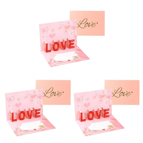 Glückwunschkarte Popup Liebeskarten Valentinstag Geschenk Postkarte mit Umschlag & kleiner Karte für Hochzeitseinladungen Geburtstag Party Einladung Glückwunschkarte Popup Liebeskarten Valentinstag Geschenk Postkarte mit Umschlag & kleiner Karte für Hochzeitseinladungen Geburtstag Party Einladung von Songelt