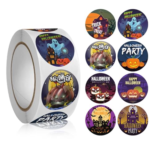 Halloween-Aufkleber, 500 Stück, Halloween-Etiketten, Versiegelungsaufkleber, selbstklebende Verpackung, Halloween-Zubehör, Siegel-Etiketten für Lebensmittel, Einzelhandel, rund, transparent Halloween-Aufkleber, 500 Stück, Halloween-Etiketten, Versiegelungsaufkleber, selbstklebende Verpackung, Halloween-Zubehör, Siegel-Etiketten für Lebensmittel, Einzelhandel, rund, transparent von Songelt