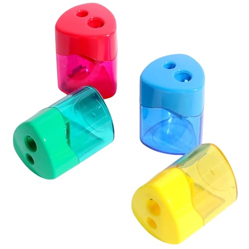 Handspitzer, Hartstahl, stabil, für Zuhause, Büro, Schreibwerkzeug, buntes Handspitzer-Set, 4 Stück Handspitzer, Hartstahl, stabil, für Zuhause, Büro, Schreibwerkzeug, buntes Handspitzer-Set, 4 Stück von Songelt