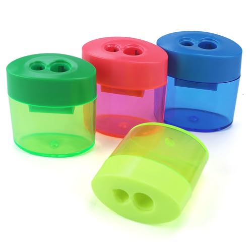 Handspitzer, Hartstahl, stabil, für Zuhause, Büro, Schreibwerkzeug, buntes Handspitzer-Set, 4 Stück Handspitzer, Hartstahl, stabil, für Zuhause, Büro, Schreibwerkzeug, buntes Handspitzer-Set, 4 Stück von Songelt