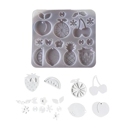 Kreative Tier-/Obst-Ohrring-Anhänger-Form für Harz, Ton, Schmuck, Basteln, Silikon-Design, Charm-Werkzeug, Geschenk, handgefertigte Ohrringform für Ton und Harz von Songelt