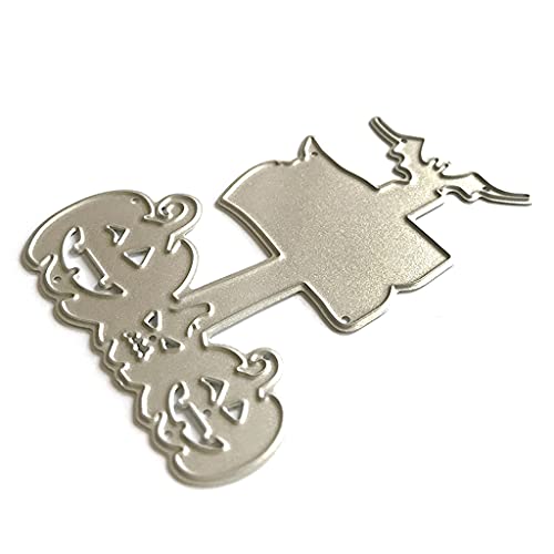 Metall-Stanzschablone mit Halloween-Kürbis-Schild, Scrapbooking, Album, Papierkarte, Vorlage, Prägung, Handwerk, Dekoration, Metall-Stanzformen von Songelt