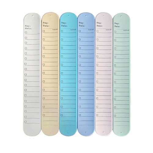 Multifunktionale Slap Armbänder, Notizblock, Lineal, beschreibbar, löschbar, für Notizen, Zeitplan, Bürobedarf, Organizer von Songelt