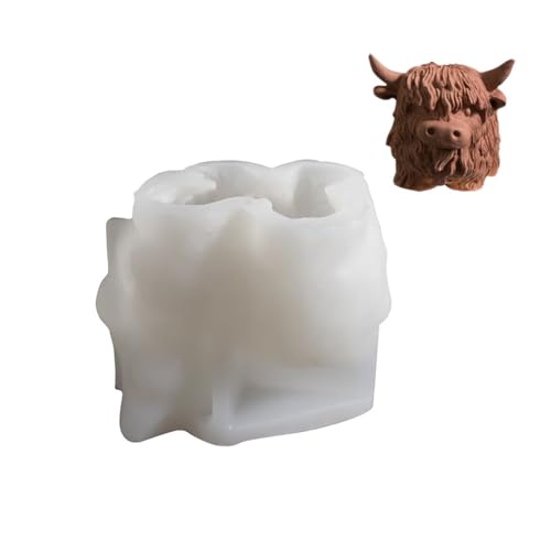 Rinderkopf-Figuren-Formen, einfach zu entformen, für Epoxidharz, Seife, Heimdekoration, lebensmittelechte Silikonformen Rinderkopf-Figuren-Formen, einfach zu entformen, für Epoxidharz, Seife, Heimdekoration, lebensmittelechte Silikonformen von Songelt