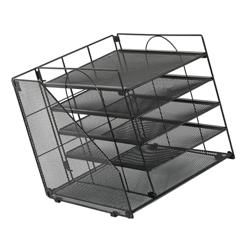 Schreibtisch-Organizer aus Metall, 5-stöckig, Briefablage mit Zeitschriftenständer, Mehrzweck-Dokumenten-Organizer für Büro, Schule, verstellbare Schreibtischdatei Schreibtisch-Organizer aus Metall, 5-stöckig, Briefablage mit Zeitschriftenständer, Mehrzweck-Dokumenten-Organizer für Büro, Schule, verstellbare Schreibtischdatei von Songelt