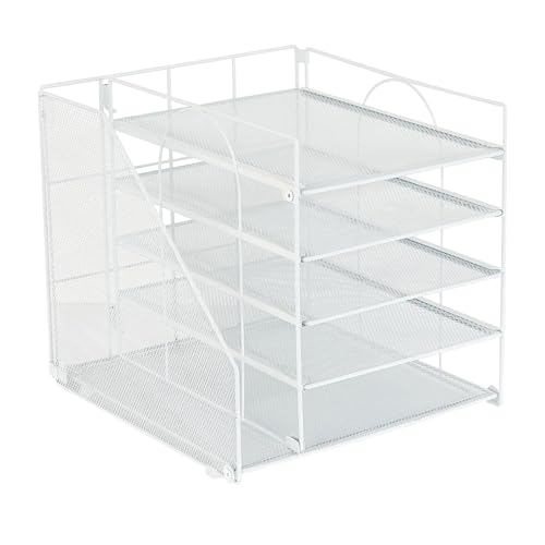 Schreibtisch-Organizer aus Metall, 5-stöckig, Briefablage mit Zeitschriftenständer, Mehrzweck-Dokumenten-Organizer für Büro, Schule, verstellbare Schreibtischdatei Schreibtisch-Organizer aus Metall, 5-stöckig, Briefablage mit Zeitschriftenständer, Mehrzweck-Dokumenten-Organizer für Büro, Schule, verstellbare Schreibtischdatei von Songelt