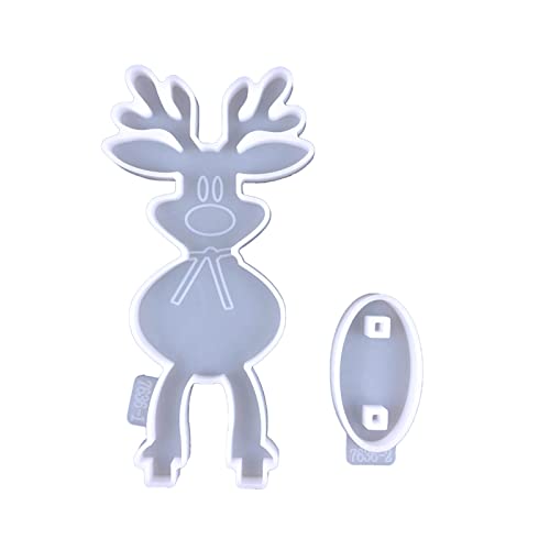 Silikonform in Rentier-Form für Tischdekoration, niedliche Tiere, Hirsch, Epoxidharz, Gießform, Weihnachtswerkzeug, Rentier-Formen für Harz Silikonform in Rentier-Form für Tischdekoration, niedliche Tiere, Hirsch, Epoxidharz, Gießform, Weihnachtswerkzeug, Rentier-Formen für Harz von Songelt