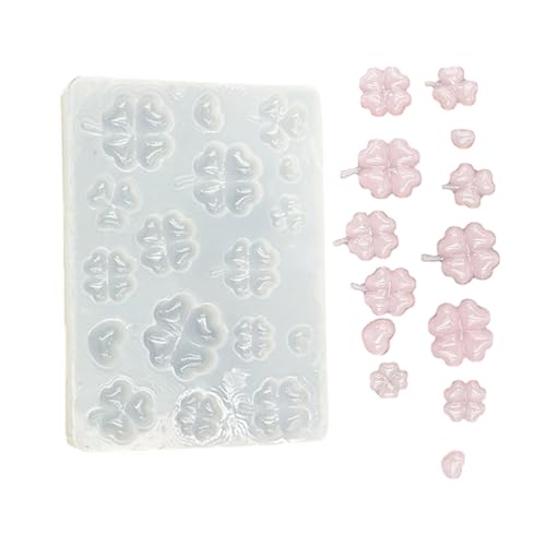 Silikonform mit 4 Blättern in Grasform, Anhänger, Charm, für Kunstharz, Kunstkreationen, handgefertigtes Zubehör, spülmaschinenfest, grasförmige Silikonform für Harz von Songelt