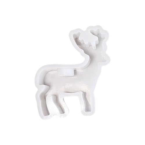 Silikonformen mit Weihnachtsmotiven, Rentier-Silikonform für Kerzenständer, Epoxidharz, Weihnachtsdekoration, lebensmittelechte Formen von Songelt