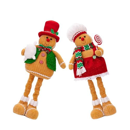 Songelt 2 Stück Festival Lebkuchen Mann Zwerge Handgemachte Mann Dekoration Plüsch Weihnachten Ornament Weihnachten Plüsch Songelt 2 Stück Festival Lebkuchen Mann Zwerge Handgemachte Mann Dekoration Plüsch Weihnachten Ornament Weihnachten Plüsch von Songelt