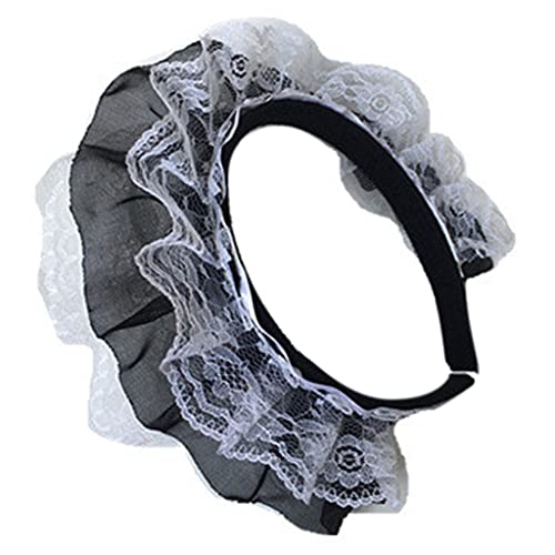 Songelt Damen-Haarreif aus Netzstoff, mehrlagig, für Dienstmädchen, Anime, Cosplay, Gothic, Haarreif, Requisiten, mehrschichtig von Songelt