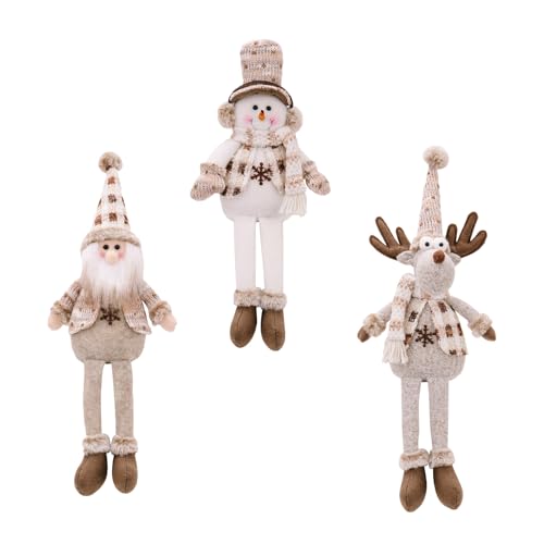 Songelt Europäische hängende Bein-Weihnachtspuppen, Verzierung, einziehbar, Weihnachtsmann/Schneemann/Hirsch, Ornament, Figuren, Heimdekoration, Weihnachtsfeierzubehör Songelt Europäische hängende Bein-Weihnachtspuppen, Verzierung, einziehbar, Weihnachtsmann/Schneemann/Hirsch, Ornament, Figuren, Heimdekoration, Weihnachtsfeierzubehör von Songelt