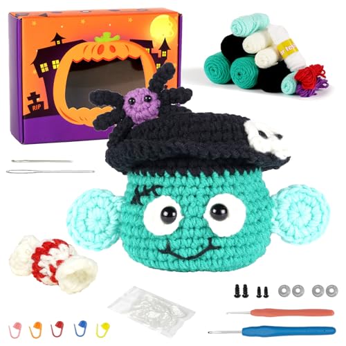 Songelt Halloween Candy Jar Häkelset für Anfänger mit Video-Tutorial Anleitung Häkelnadel Stricknadel Garne Videoanleitung Songelt Halloween Candy Jar Häkelset für Anfänger mit Video-Tutorial Anleitung Häkelnadel Stricknadel Garne Videoanleitung von Songelt