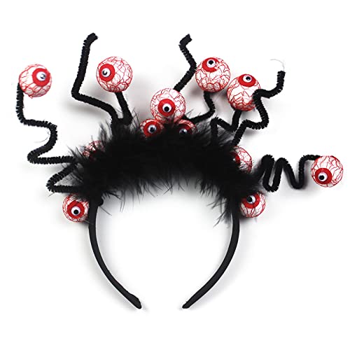 Songelt Halloween Eyeball Stirnbänder Haarreifen Haarband Halloween Weihnachten Cosplay Kopfschmuck Foto Requisiten Augapfel Stirnbänder für Frauen Erwachsene Kostüm von Songelt