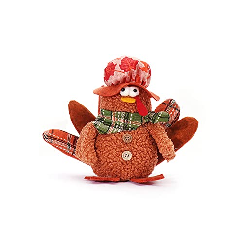 Songelt Handgefertigte realistische Truthahnpuppen aus Plüsch, Herbst-Truthahn-Ornament, leuchtend, für Puppen für Thanksgiving-Puppen Kinder von Songelt