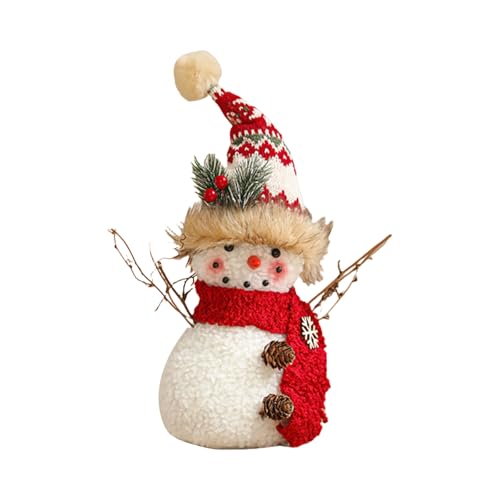 Songelt Plüsch-Schneemann-Figur, Festival, Tischdekoration, Weihnachtsdekoration, handgefertigt, saisonale Verzierung für den Innenbereich, Weihnachtsdekoration Songelt Plüsch-Schneemann-Figur, Festival, Tischdekoration, Weihnachtsdekoration, handgefertigt, saisonale Verzierung für den Innenbereich, Weihnachtsdekoration von Songelt
