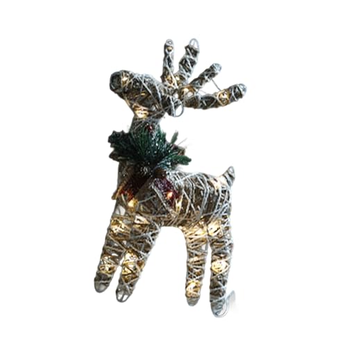 Songelt Rentier-Figur aus Eisen und Seil, ideal für Weihnachtsbaum und Heimdekoration, Hirschfigur Songelt Rentier-Figur aus Eisen und Seil, ideal für Weihnachtsbaum und Heimdekoration, Hirschfigur von Songelt