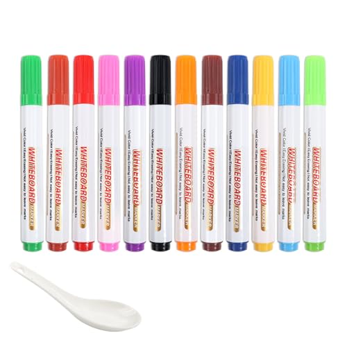 Songelt Whiteboard-Marker für Kinder, sicher, schwimmend, 12 Farben, löschbare Whiteboard-Stifte für Klassenzimmer, wiederverwendbar, 12 Stück Songelt Whiteboard-Marker für Kinder, sicher, schwimmend, 12 Farben, löschbare Whiteboard-Stifte für Klassenzimmer, wiederverwendbar, 12 Stück von Songelt