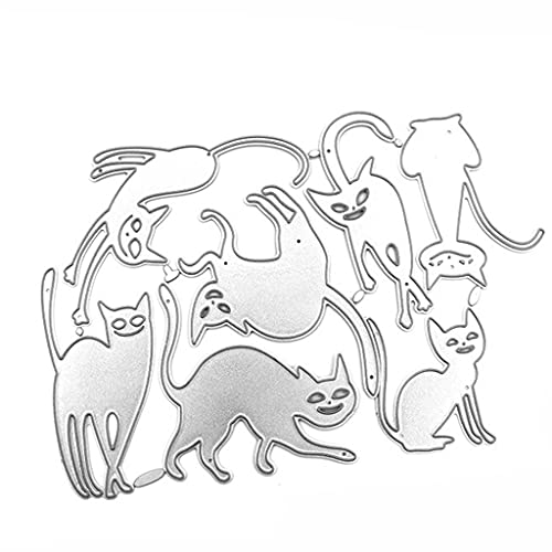 Stanzformen aus Karbonstahl, Motiv: Halloween-Katzen, Scrapbooking, Fotoalbum, Prägung, Papierkarten, Dekoration, Metallschablonen von Songelt