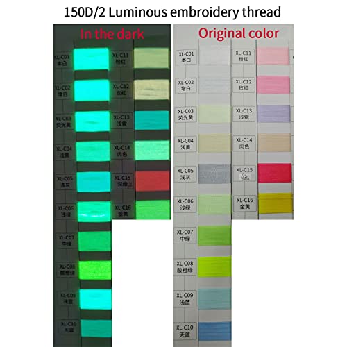 Stickgarne, Nähgarn, fluoreszierendes Leuchtgarn, Kostüm-Nachtzubehör, Stickerei von Songelt