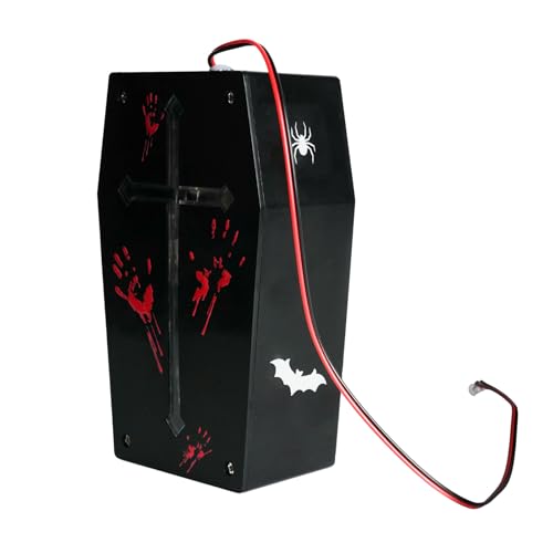 Stilvoller Sound ausgelöster Halloween-Sarg erschreckender Klang ausgelöster Sarg mit hellen LED-Lichtern für Horror-Event-Bühneneffekt Stilvoller Sound ausgelöster Halloween-Sarg erschreckender Klang ausgelöster Sarg mit hellen LED-Lichtern für Horror-Event-Bühneneffekt von Songelt