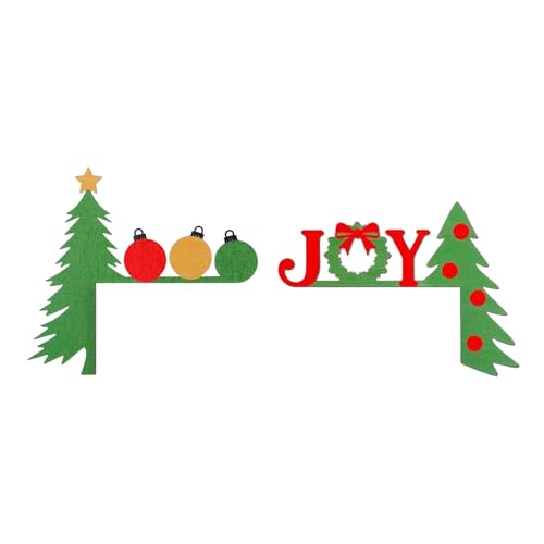 Türrahmenaufsätze mit Weihnachtsmotiv, Ornament, Holz-Eckzubehör, Schrankknaufabdeckungen, Fensterdekoration, Holzrahmen, Dekoration, 2 Stück Türrahmenaufsätze mit Weihnachtsmotiv, Ornament, Holz-Eckzubehör, Schrankknaufabdeckungen, Fensterdekoration, Holzrahmen, Dekoration, 2 Stück von Songelt