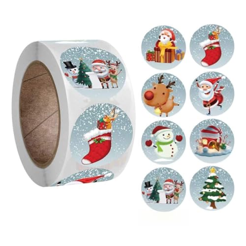 Weihnachtsaufkleber, 500 Stück/Rolle, handgefertigte Aufkleber, Karten-Box, Paket-Versiegelungsaufkleber für Partyzubehör, Jungen, Umschläge, Aufkleber für Kinder, 500 Stück Weihnachtsaufkleber, 500 Stück/Rolle, handgefertigte Aufkleber, Karten-Box, Paket-Versiegelungsaufkleber für Partyzubehör, Jungen, Umschläge, Aufkleber für Kinder, 500 Stück von Songelt