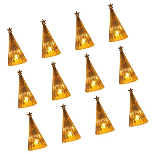 Weihnachtsbaumschmuck mit Lichtern, kleine Tischdekoration, Partyzubehör für Zuhause, Urlaub, Urlaub, mit Lichtern, Tischdekoration, 12 Stück Weihnachtsbaumschmuck mit Lichtern, kleine Tischdekoration, Partyzubehör für Zuhause, Urlaub, Urlaub, mit Lichtern, Tischdekoration, 12 Stück von Songelt