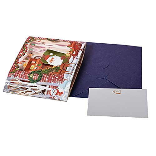 Weihnachtskarte mit Weihnachtsmannfahrt, für Neujahr, Geschenk-Box, Umschlag, Weihnachtsgrußkarten Weihnachtskarte mit Weihnachtsmannfahrt, für Neujahr, Geschenk-Box, Umschlag, Weihnachtsgrußkarten von Songelt