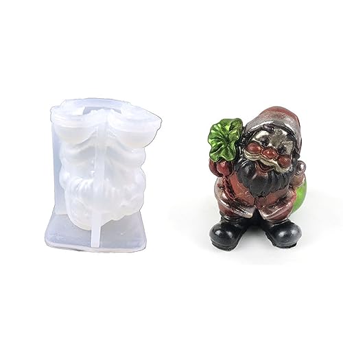 Weihnachtsmann-Form aus Silikon für Seife, Gips, Ornament, Kuchen, Fondant, Dekoration, Harzgussformen für Epoxidharz von Songelt