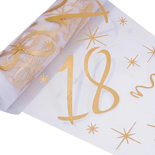 Wiederverwendbarer Polyester-Tischläufer mit goldenem Akzent für Jubiläumsdekorationen, Feiern, Bankette, wiederverwendbare Polyester-Tischdekoration von Songelt