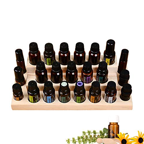 Songlela Ätherisches Öl Display Ständer, 23 Löcher Aromatherapie Öle Hölzern Tragen Gestell Halter Organisator Multifunktions Geschenk für Nagellack, Duftöle, Ätherische Öle, Stain und Lippenstift #3 Songlela Ätherisches Öl Display Ständer, 23 Löcher Aromatherapie Öle Hölzern Tragen Gestell Halter Organisator Multifunktions Geschenk für Nagellack, Duftöle, Ätherische Öle, Stain und Lippenstift #3 von Songlela