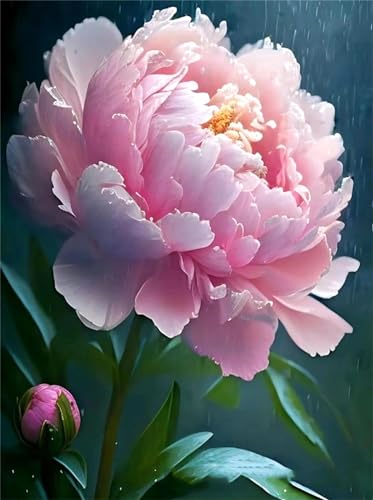 Songtt Diamond Painting Erwachsene, Peony 5D Diamant Painting Bilder Erwachsene Kinder, Diamond Art DIY Diamant Malerei Set diamanten painting Kreuzstich Bilder Craft für Und Dekoration 30x40cm von Songtt